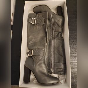 Tall gray Chloé boots